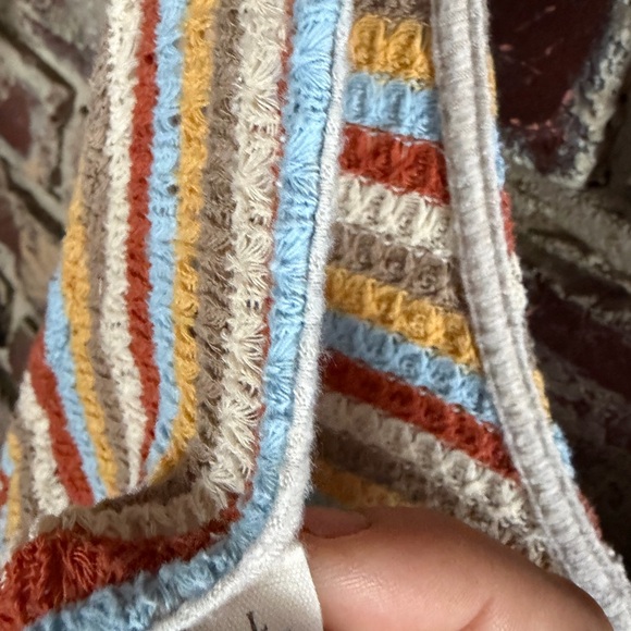 Altar'd State Striped Twist Back Tank Top Multicolor Knit Boho Summer SizeL - Picture 3 of 4